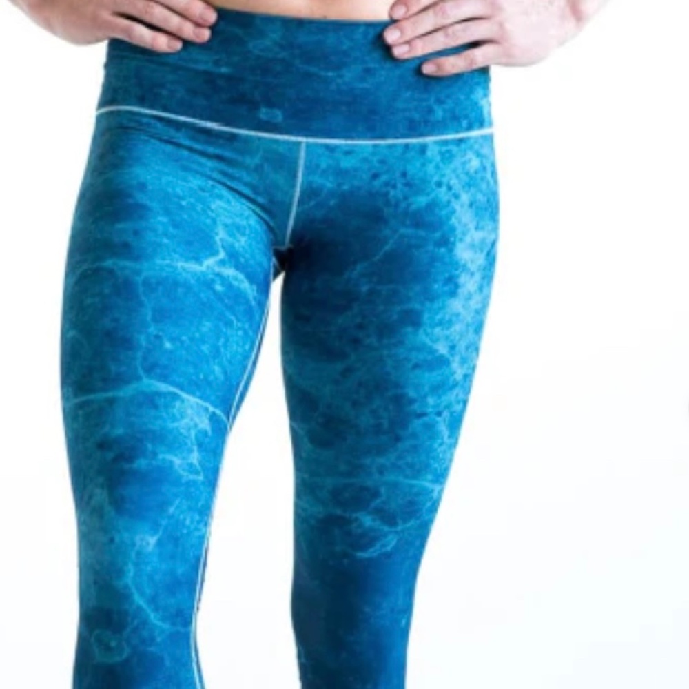 Colorado Threads XL Yoga Pants NWOT Ocean Marble Made with recycled materials